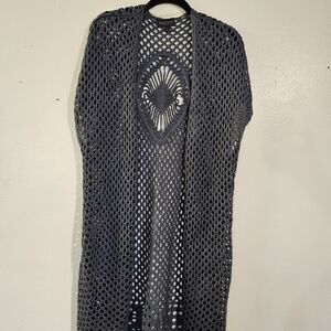 Knitted embroidery sweater Kimono